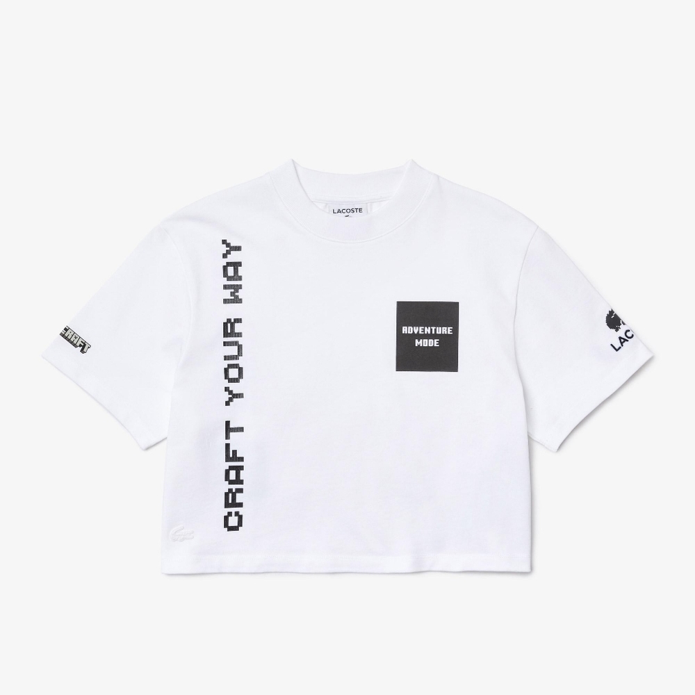 Lacoste Women's x Minecraft Short Organic Cotton T-Shirt